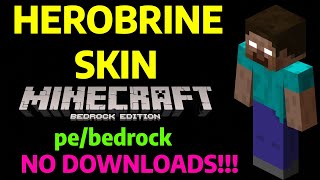 HOW TO MAKE HEROBRINE SKIN IN BEDROCKPOCKET WITHOUT ANY DOWNLOADS [upl. by Mulry357]