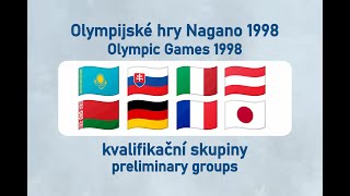 OH Nagano 1998 lední hokej kvalifikační skupiny [upl. by Aled]