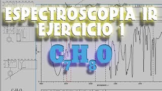 Espectroscopia IR ejemplo 1 C7H8O ¿alcohol fenol alifático ó carbonilo [upl. by Zak]