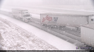 Interstate 55 pileup in snow caught on camera in 4K  Elkhart Illinois  February 8 2017 [upl. by Black]