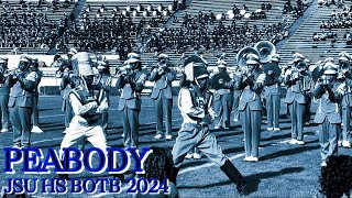 Peabody High School Marching Band Field Show  JSU BOTB 2024 sideline view [upl. by Stilu]