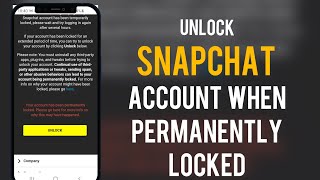 How to Unlock Snapchat Account When Permanently Locked 2024  Unlock Snapchat Account Permanently ✔️ [upl. by Netty208]