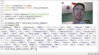 Ep 15 Python NLTK  Part of Speech Tagging [upl. by Esilehs438]