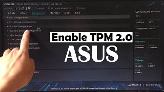 How to enable TPM 2 0 on ASUS to install Windows 11 [upl. by Monroe]