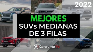 Las 10 MEJORES SUVs MEDIANAS de 3 filas que puedes comprar [upl. by Garges]