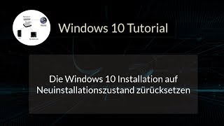 Windows 10 zurücksetzen Windows 10 Originalzustand wiederherstellen Windows Installation aufräumen [upl. by Enner23]