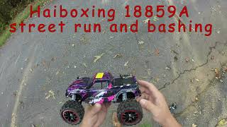 Haiboxing 18859A 118th scale brushless truck Review and bash [upl. by Kordula]