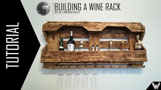 Tutorial Building a wine rack out of a wooden pallet [upl. by Peednus]