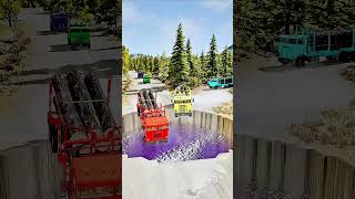 Timber Logging Truck vs Potholes in BeamNGdrive Shorts [upl. by Akel]