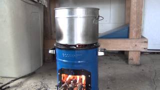 Ecozoom Dura Rocket Stove test Part 3 [upl. by Reppep904]