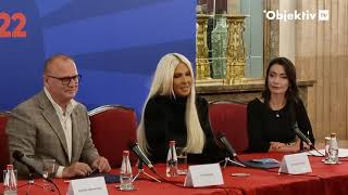 Za doček Nove 2022 godine ispred Skupštine pevaju Jelena Karleuša Marija Šerifović i Sara Jo [upl. by Nosduj]