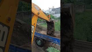 Jcb tractor loading with mud water road [upl. by Irehj]