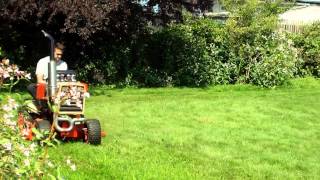 Case 220 yamaha repower cutting grass [upl. by Notrom]