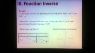 Généralités sur les fonctions  Fonction inverse fonction carré fonction affine [upl. by Enaffit]