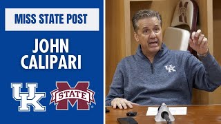 John Calipari talks Kentuckys thrilling win over Mississippi State [upl. by Uni]