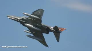 4K F4E Phantom low level fly by at RIAT24 Hellenic Air Force Royal International Air Tattoo 2024 [upl. by Lilybelle218]