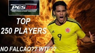 PES 2013  Top 250 Players  Donde esta FALCAO [upl. by Uok]