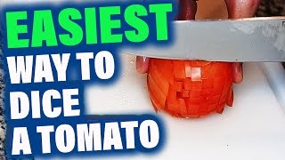 How to Dice a Tomato Chop Cut Cube Slice Processor Trick Tip Roma Salsa Taco Ramsey Fast Quickly Do [upl. by Jacobsen]