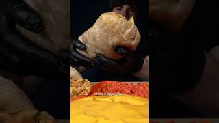 GIANT Burrito Mukbang asmr mukbang shorts [upl. by Ahtabat]