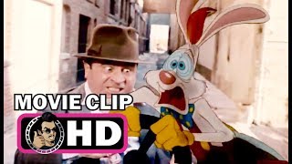 WHO FRAMED ROGER RABBIT Movie Clip  Benny Car Chase 1988 Bob Hoskins Classic Animated Movie HD [upl. by Devonne]