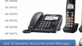 Panasonic  Telephones  Function  How to Access messages remotely Models listed in Description [upl. by Drofnil254]