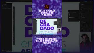 DEGRADADO de color en TEXTOS EDITABLES  Illustrator  shorts short shortsvideo [upl. by Doug]