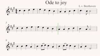 Ode to Joy Easy Violin Sheet Music [upl. by Dyna]