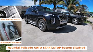 Hyundai Palisade AUTO STARTSTOP button disabled I HATE the button [upl. by Anihc]