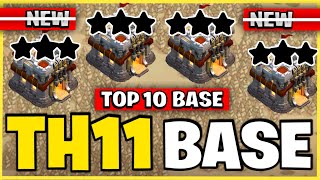 TOP 10 BEST TH11 WAR BASE LINK 2024  TH11 ANTI 2 STAR BASE 2024  TH11 CWL BASE CLASH OF CLANS [upl. by Esta]