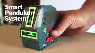 Bosch GLL100GX SelfLeveling Cross Line Laser Green Product Video mp4 [upl. by Tterag]