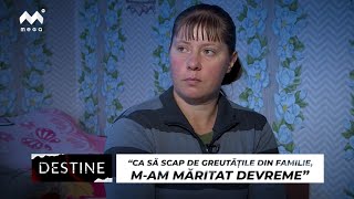 DESTINE “Ca să scap de greutăţi mam măritat” La 35 de ani creşte singură cinci copii [upl. by Lacym305]