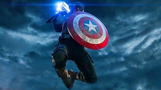 Captain America vs Thanos Fight Scene Captain America Lifts Mjolnir Avengers Endgame 2019 [upl. by Oinolopa]