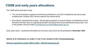 Dedicated schools grant DSG and other grants 11 October 2023 [upl. by Undine]