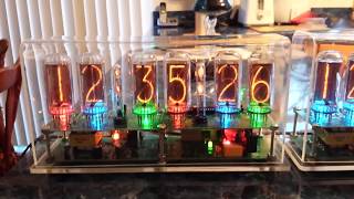 IN18 nixie clock RGB leds [upl. by Silbahc]