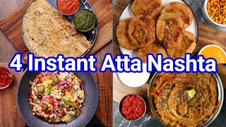 Instant Nashta Recipes With Wheat Flour  Healthy amp Easy Atta Ke Nasta Recipes [upl. by Abbotson]