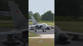 2 Panavia Tornado IDS and ECR German Air Force 4623 4561 departure at Schleswig Jagel Airbase ETSN [upl. by Ylrehs]