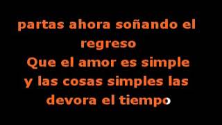 Cancion de las simples cosas  Video Karaoke [upl. by Aihsercal]