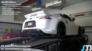 370Z Supercharged SOHO Motorsports Air to Air kit for Stillen Supercharger 12 lbs of boost [upl. by Jolynn]