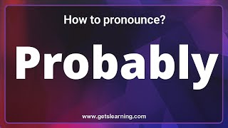 How to pronounce Probably in English Correctly  Common word [upl. by Wise]