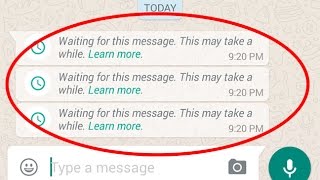 How to fix Waiting for this messageThis may take a while error in whatsapp [upl. by Mayberry802]