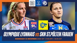 Olympique Lyonnais vs St Pölten  UEFA Women’s Champions League 202324 Matchday 2 Full Match [upl. by Jerrome]