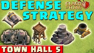 Clash of Clans  BEST DEFENSE STRATEGY  Townhall Level 5 CoC TH5 Defense Strategies [upl. by Yrred727]