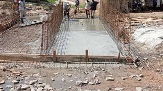 Construction of Double Cell Box Culvert  Detailing of Concrete Base [upl. by Malita173]