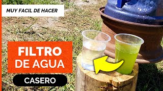 COMO HACER UN FILTRO DE AGUA CASERO 💧♻️ Muy Fácil y Gratis Filtrar agua sucia en casa [upl. by Mcspadden]