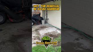 Hot Tub Jacuzzi Removal Aquia Harbour Stafford Va by TroopsHaulJunk VetsHaulJunkcom 540657VETS [upl. by Yard771]