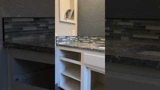 ITILE Master bathroom glass backsplash over new slab job wrap up [upl. by Thaxter]