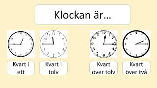 Learn how to say the time in SwedishKlockan på svenska [upl. by Atselec]