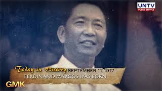 Former President Ferdinand Edralin Marcos was born on September 11 1917  Today In History [upl. by Orman]