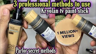 How to Apply Kryolan Tv Paint Stick Like a Pro  Bridal amp Party Base with Kryolan tvPaint stick [upl. by Hanshaw]