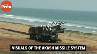 Army shares visuals of Akash Missile system displays its target engagement capability [upl. by Nuahs]